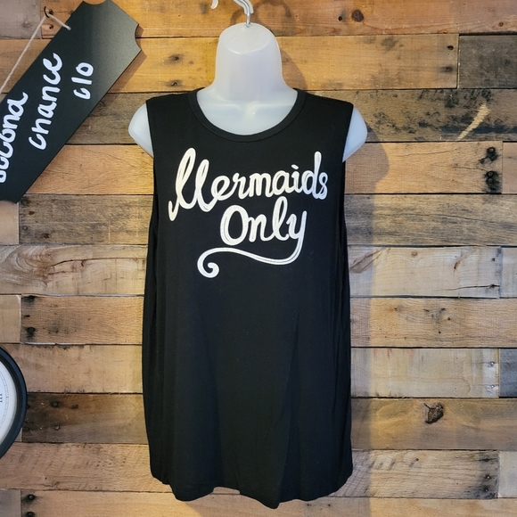 SALE-Color Bear women's Mermaids Only muscle tee size medium - Picture 1 of 9